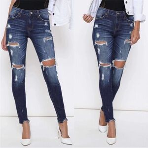 KanCan Blue Distressed Women's Jeans